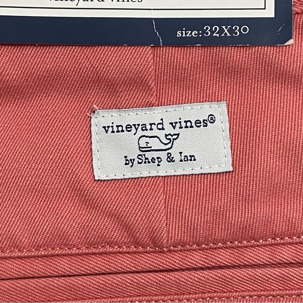 NWT VINEYARD VINES / Salmon Pink Club Pants Straight Leg Size 32x30 - Picture 7 of 15